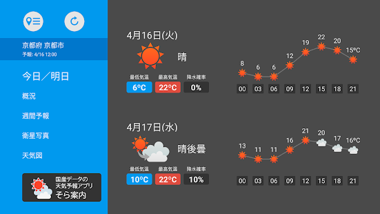 そら案内 スクリーンショット